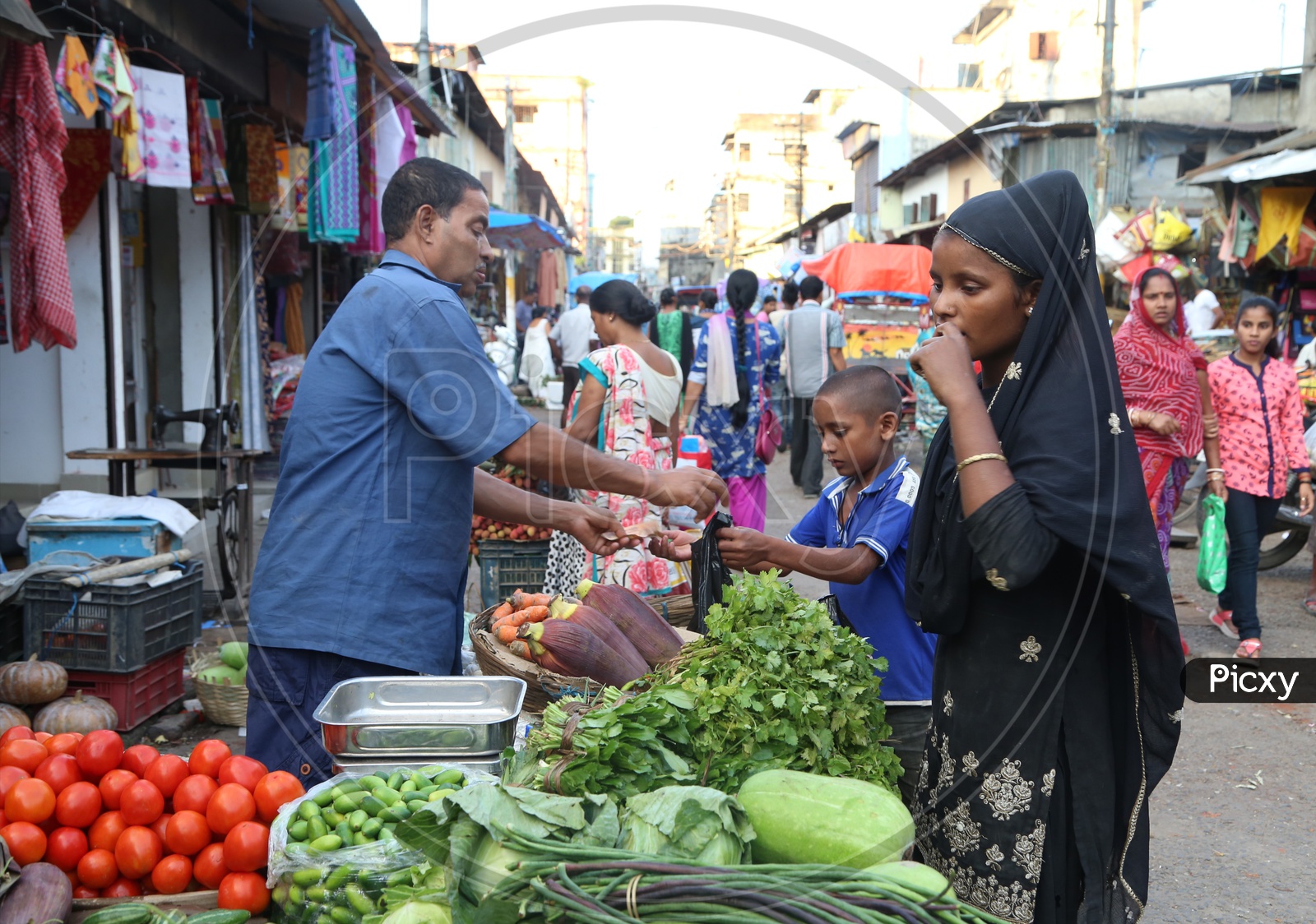 Vegetable stall in Dibruagrh main market.
