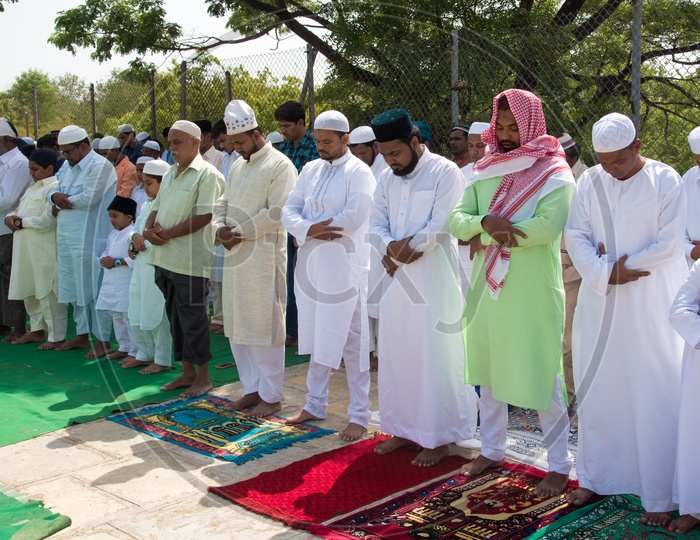 Eid prayers at Qutb Shahi Tombs during Ramadan