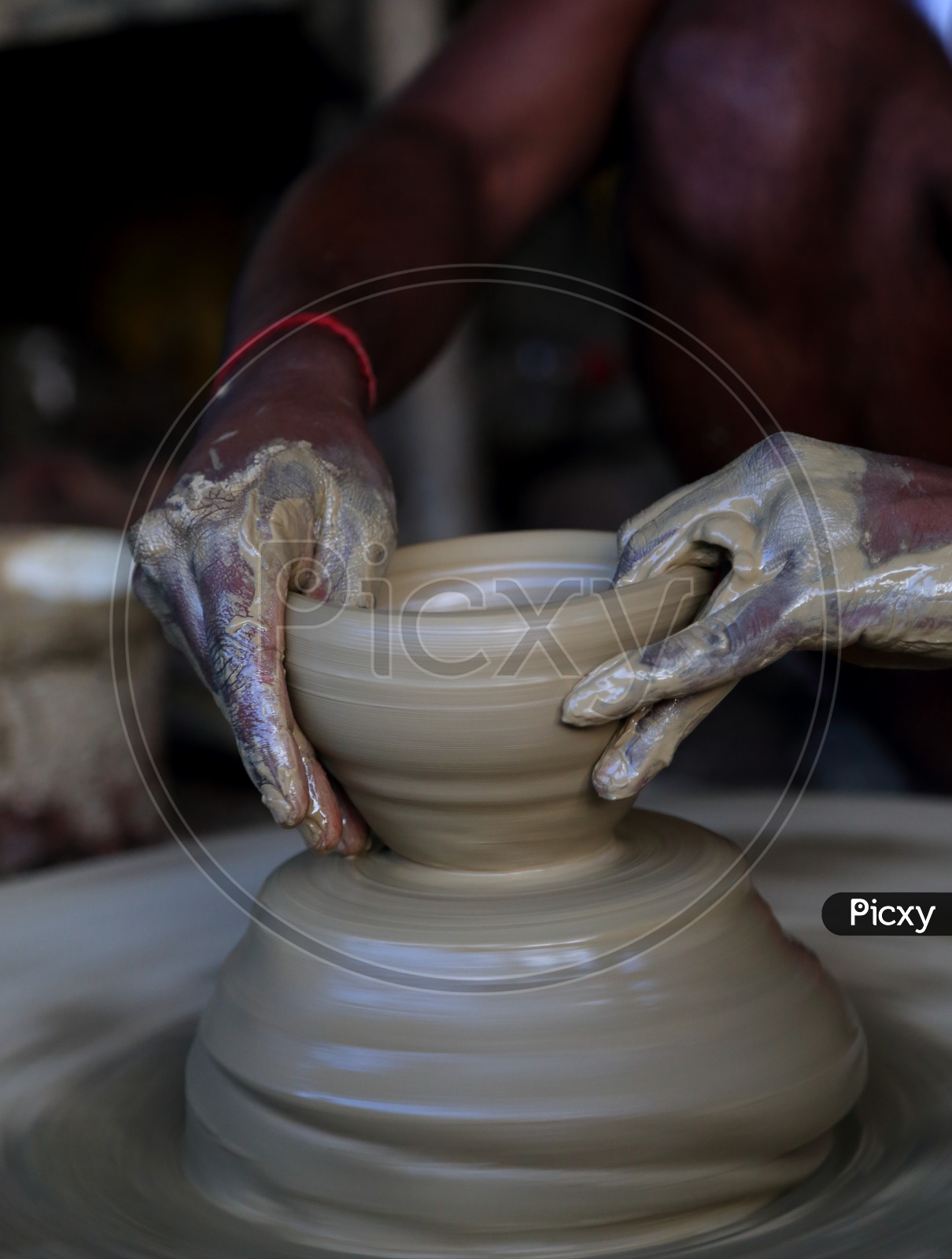 Steps of handmade pottery