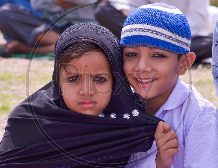 Happy Kids at Eid Prayer Meet