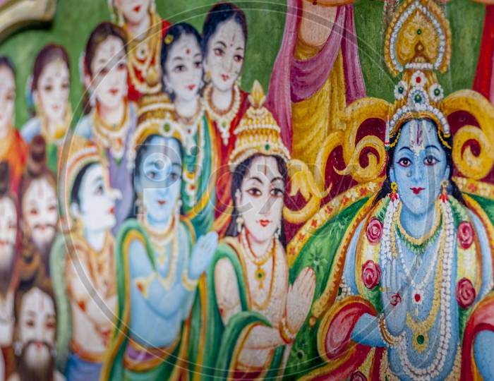 Painting at Sitarambagh Temple, Hyderabad