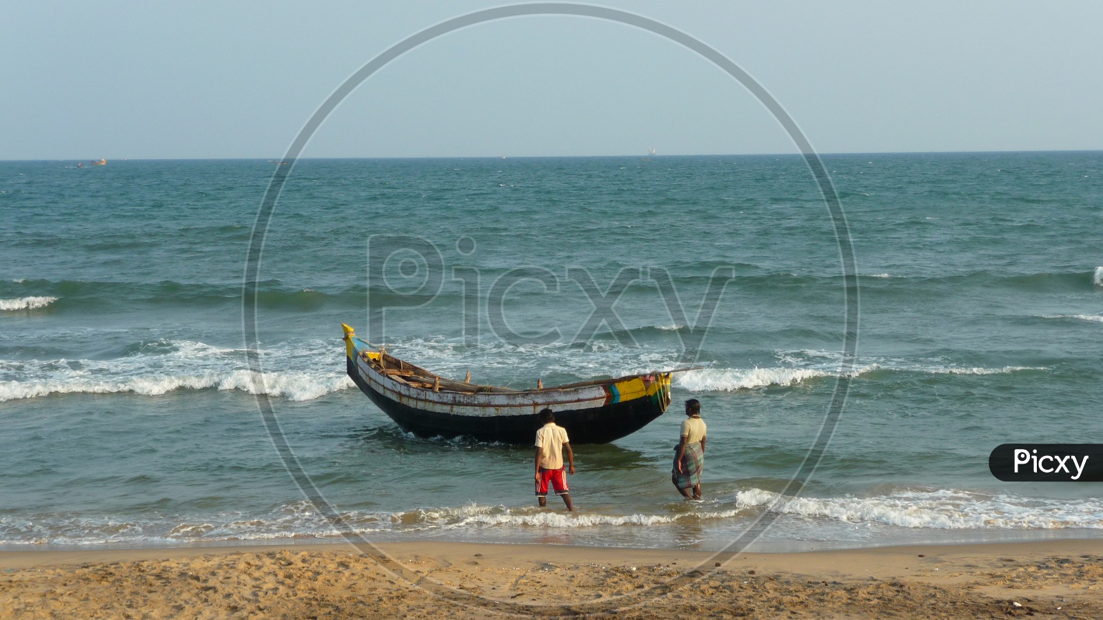 Fishermen Boat at Uppada Beach Road