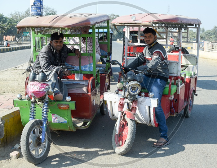 Battery operated rickshaws in Mathura
