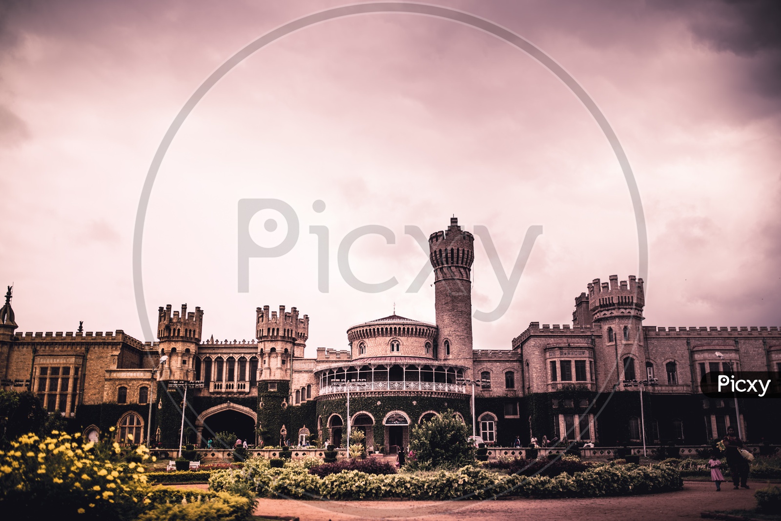 A sepia look  of the Bangalore Palace