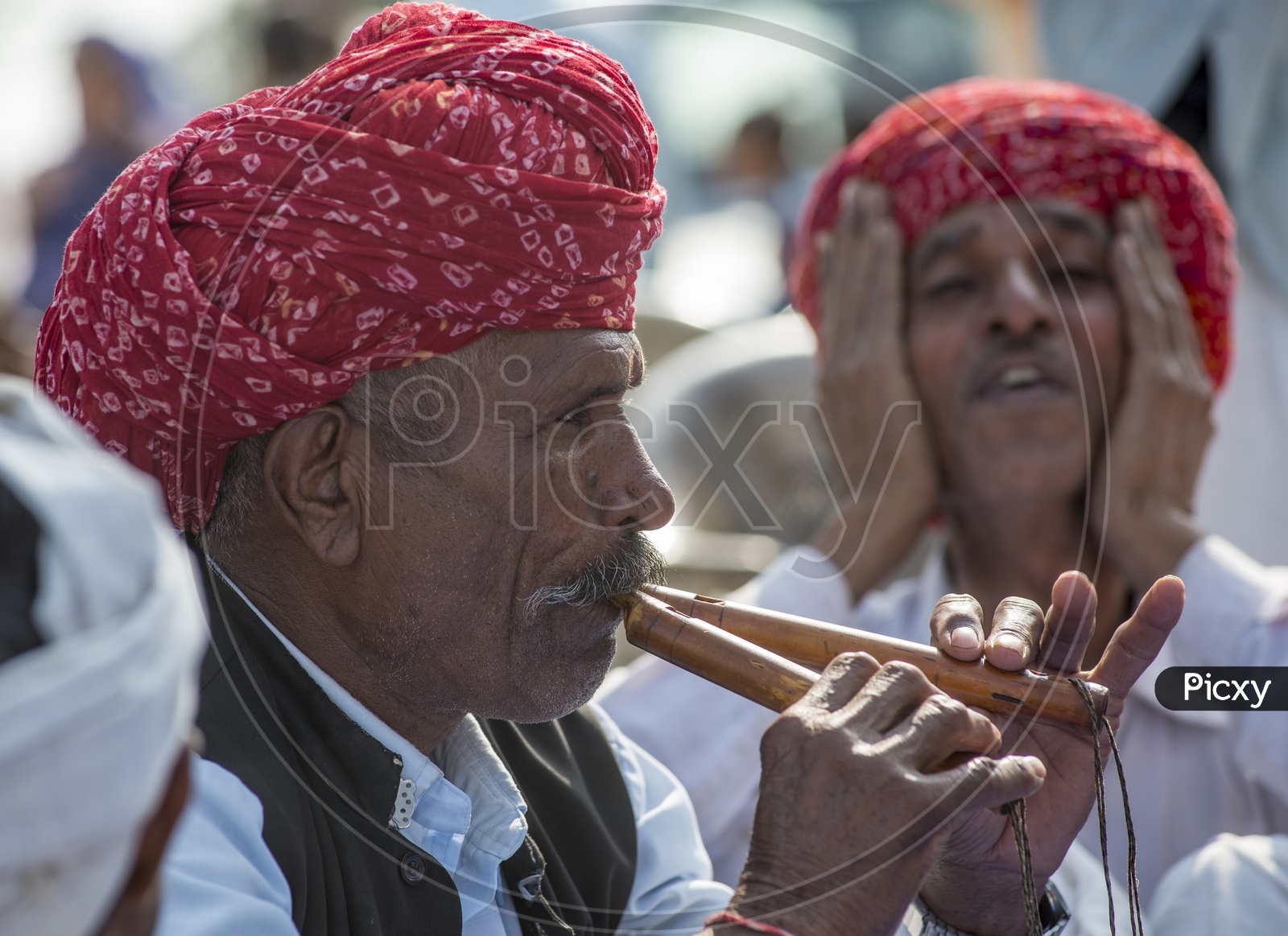 Rajasthani men in Traditional Turban at Soda Village, Jaipur
