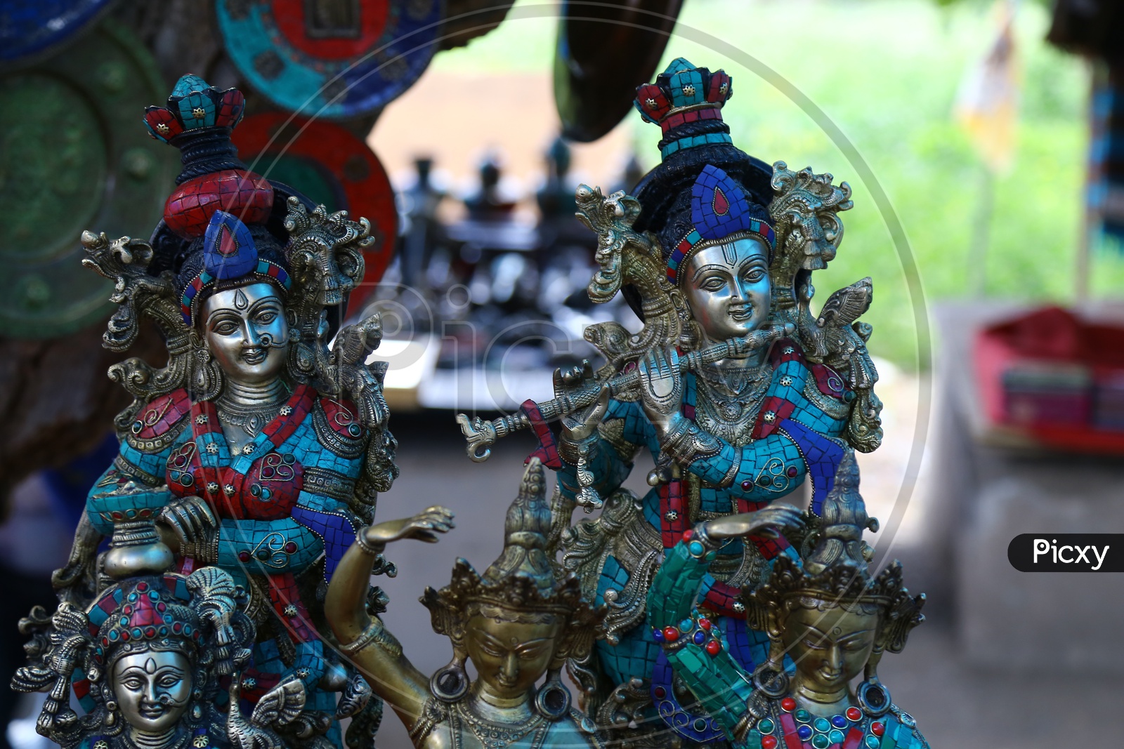 Bronze Statues of Hindu Gods in Leh