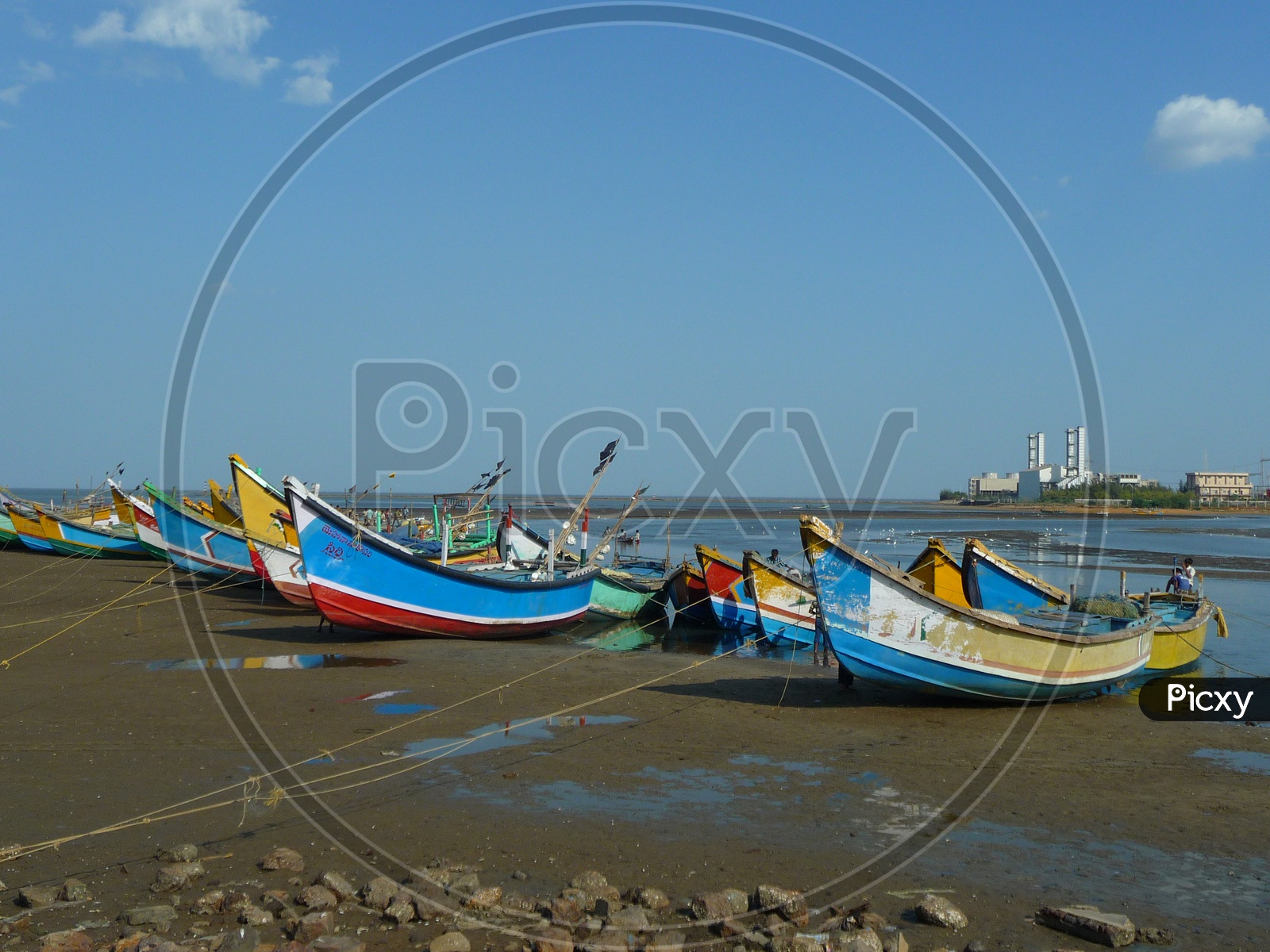 Fishermen Boats at Kakinada Beach