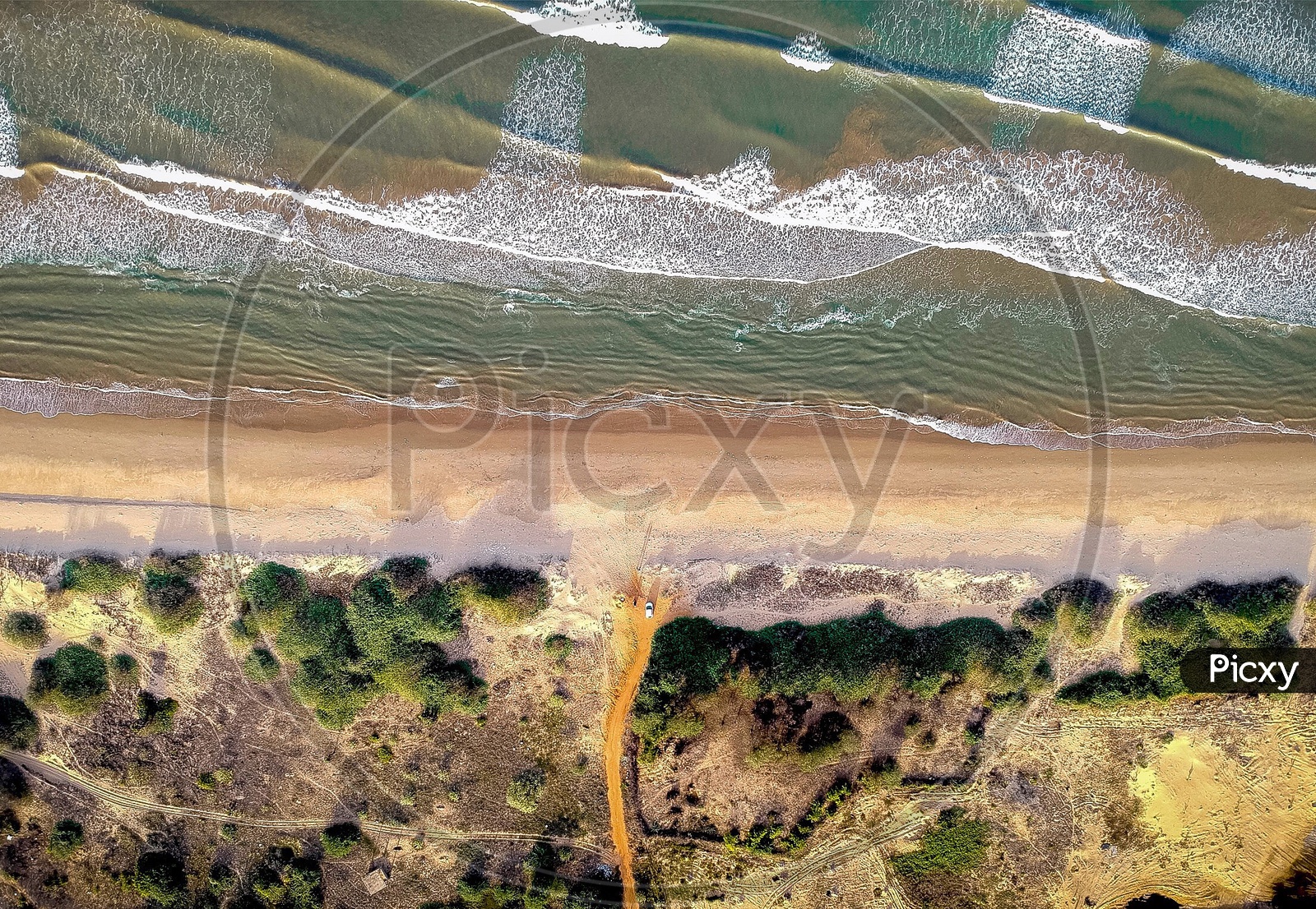 Aerial view of mypadu beach