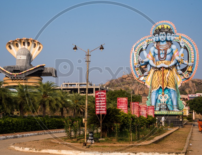 Lord Shiva Idol and Shiva Linga architecture at Surendrapuri