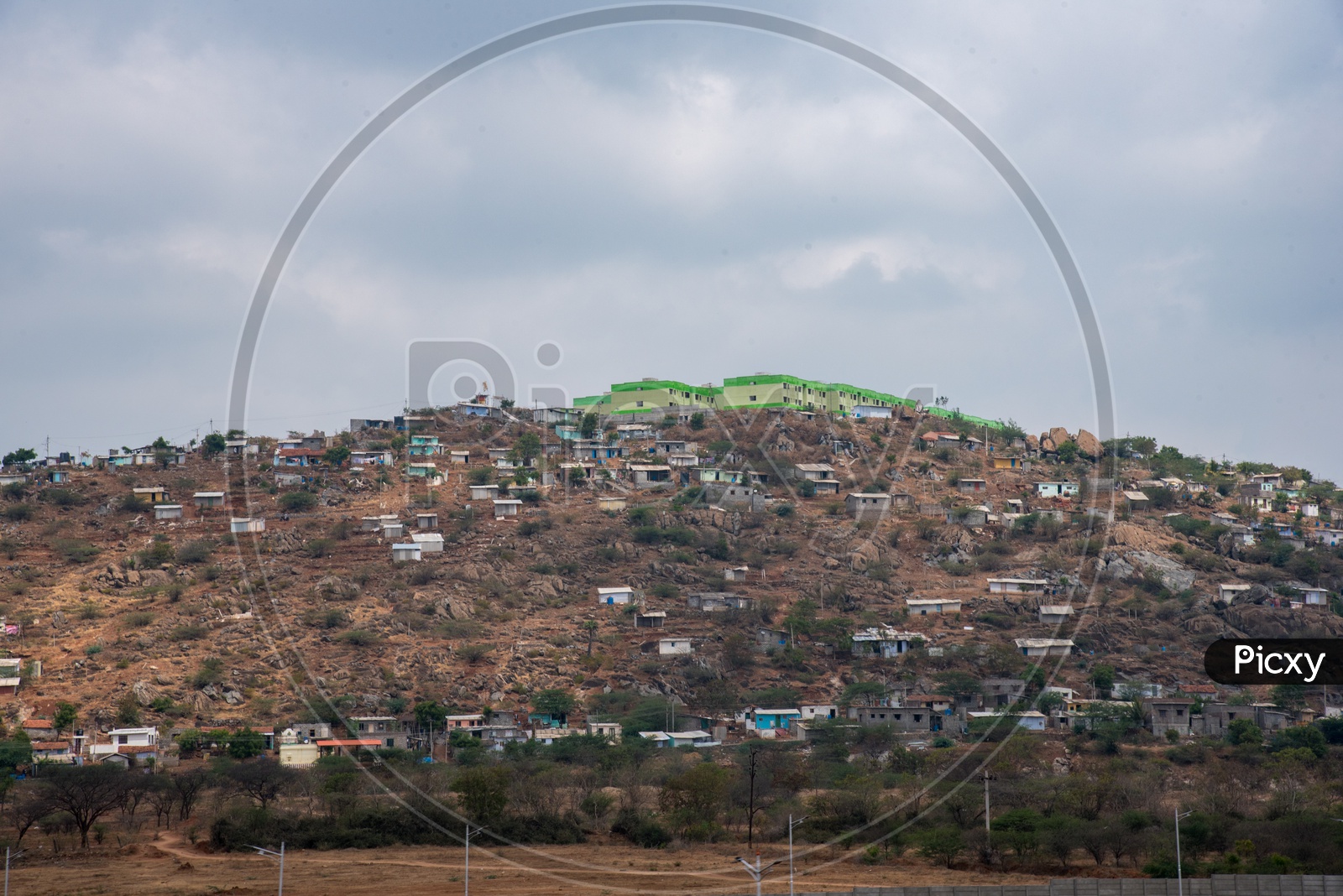 houses on a small hill, near palakkad, kerala
