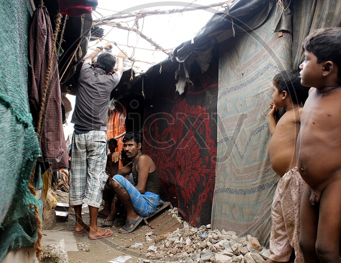 Rohingya Refugees camp Delhi 2014