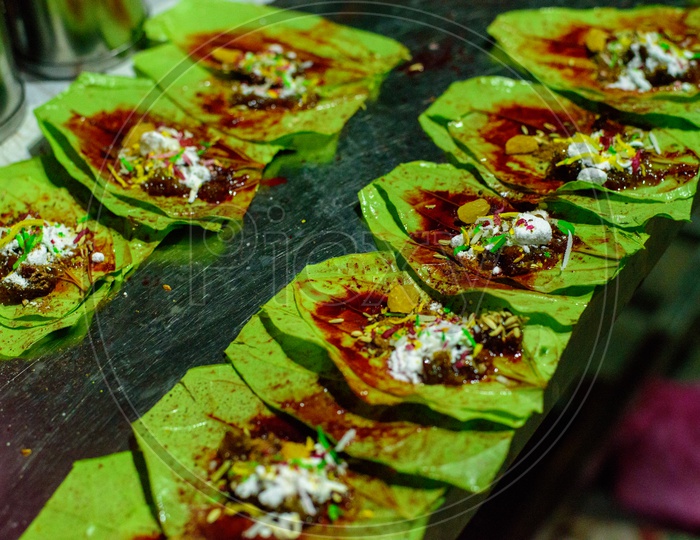 Sweet Paan in the making