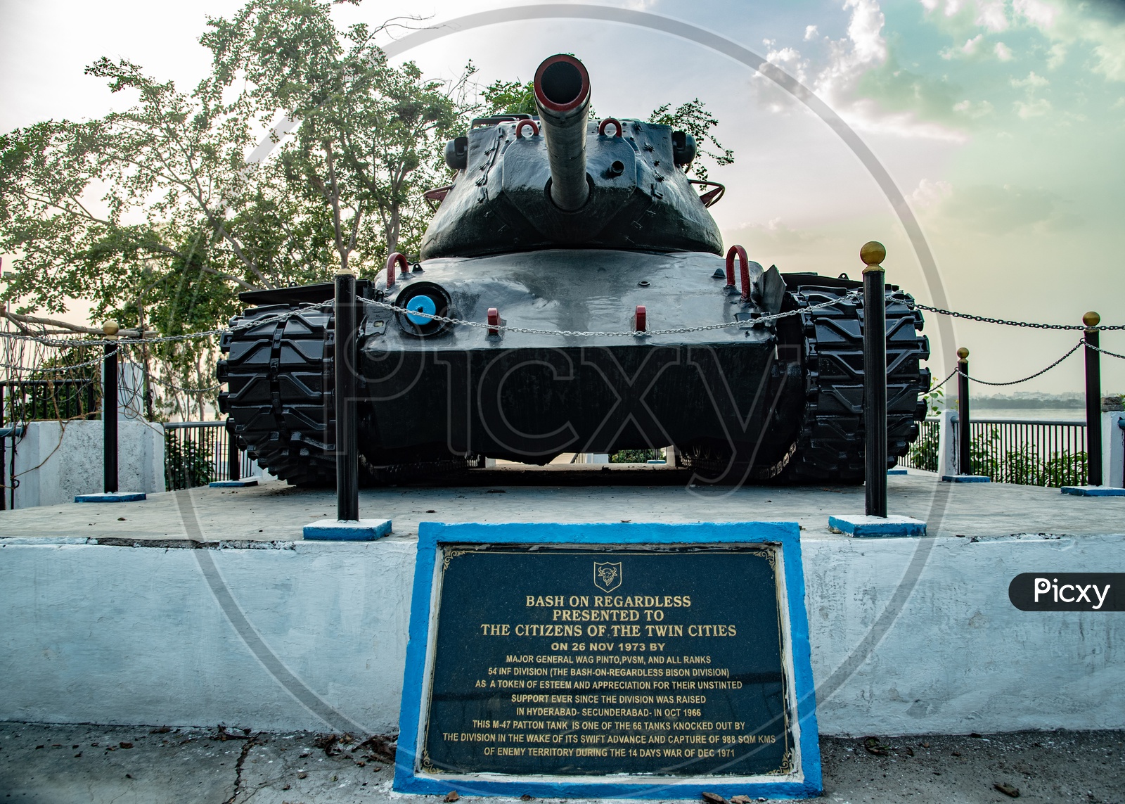 The Tank after with the Tank Bund Road gets its name.