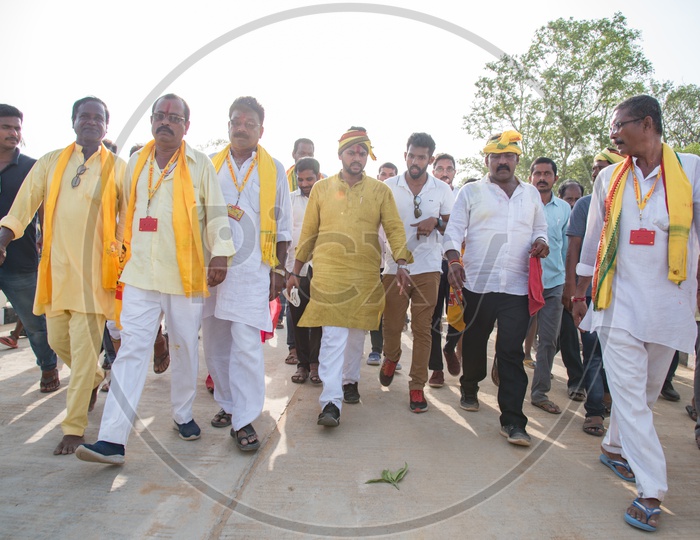 Kinjarapu Ram Mohan Naidu, Member of Parliament, Srikakulam on a visit to Boddabada
