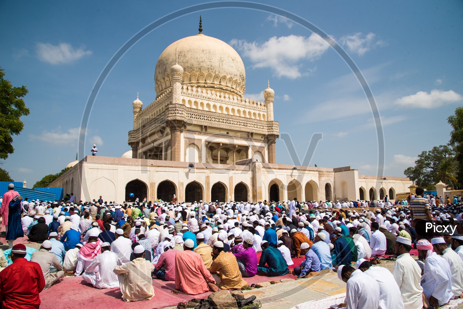 Prayer meet at Qutb Shahi Tombs during Ramadan Eid