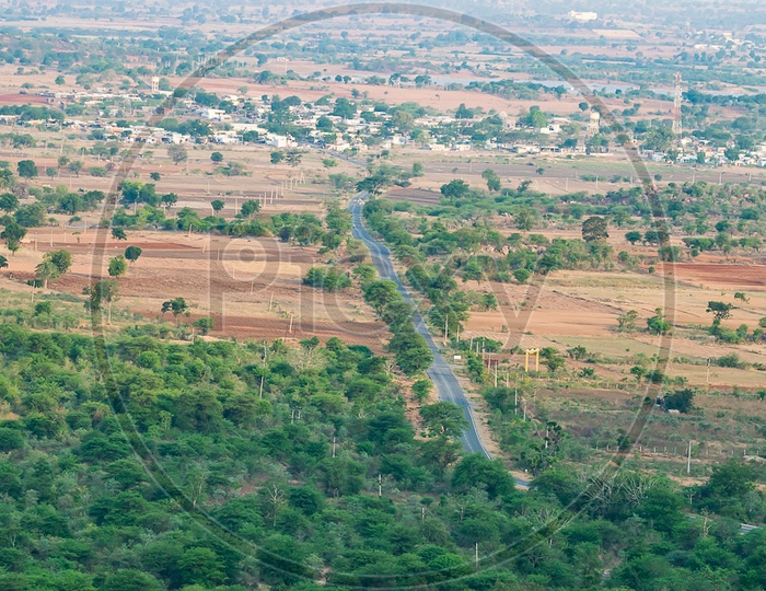 Aerial shot from Srisailam Ghat Road