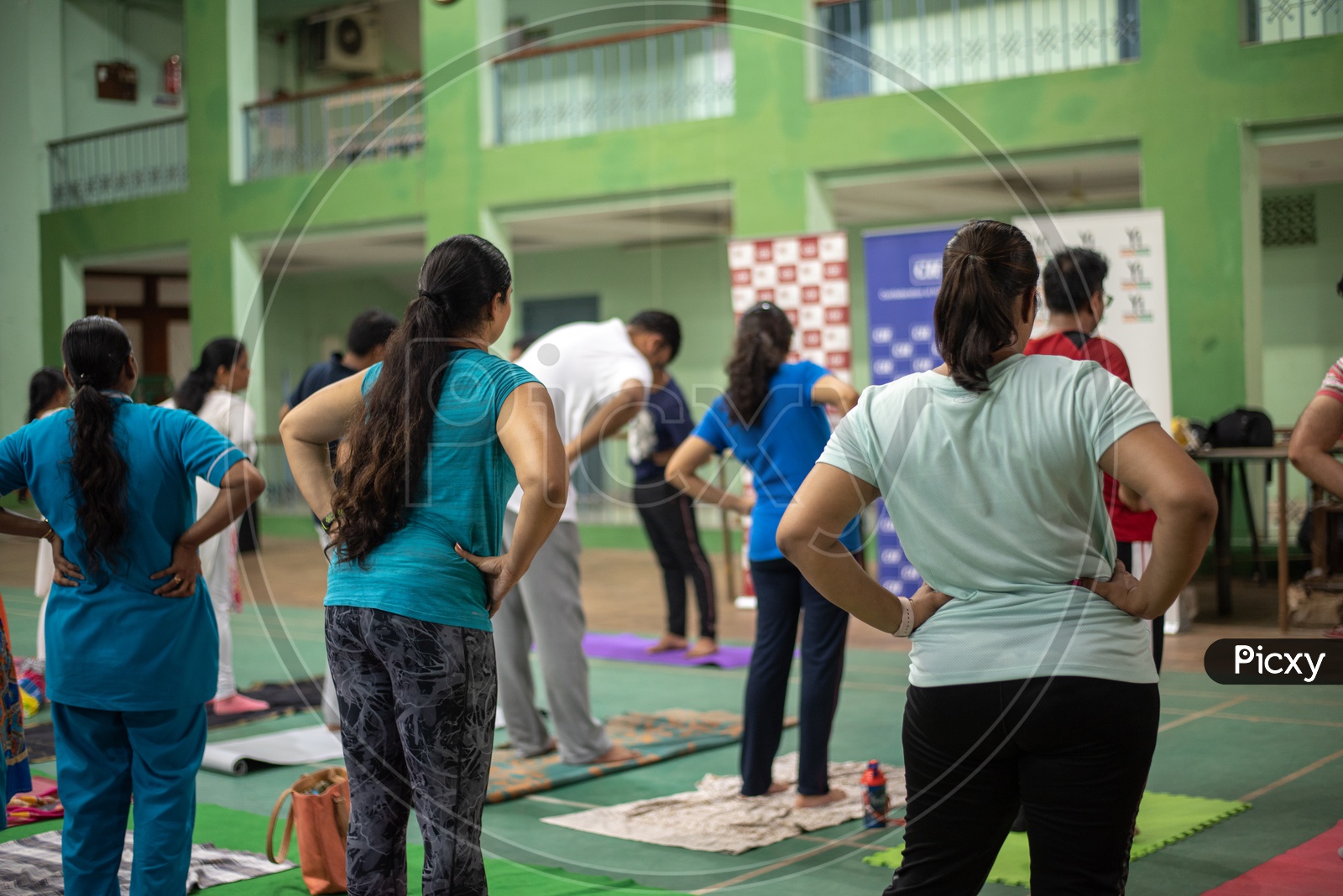 Citizens of Vijayawada Practicing Yoga, International Yoga Day, 2018.