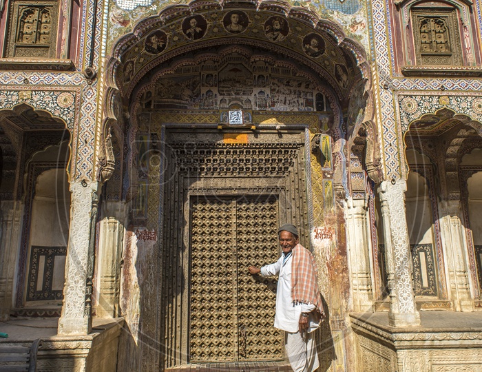 Smiling Old Man at Havelis of Shekhawati, Rajasthan
