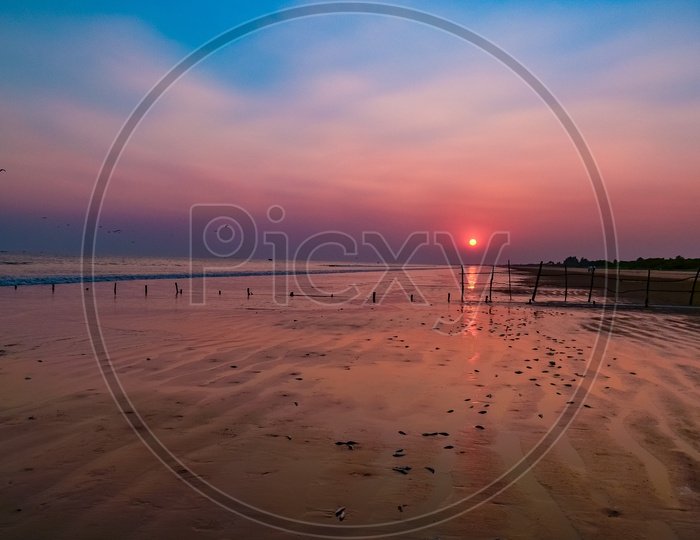 Sunset at Surya lanka Beach