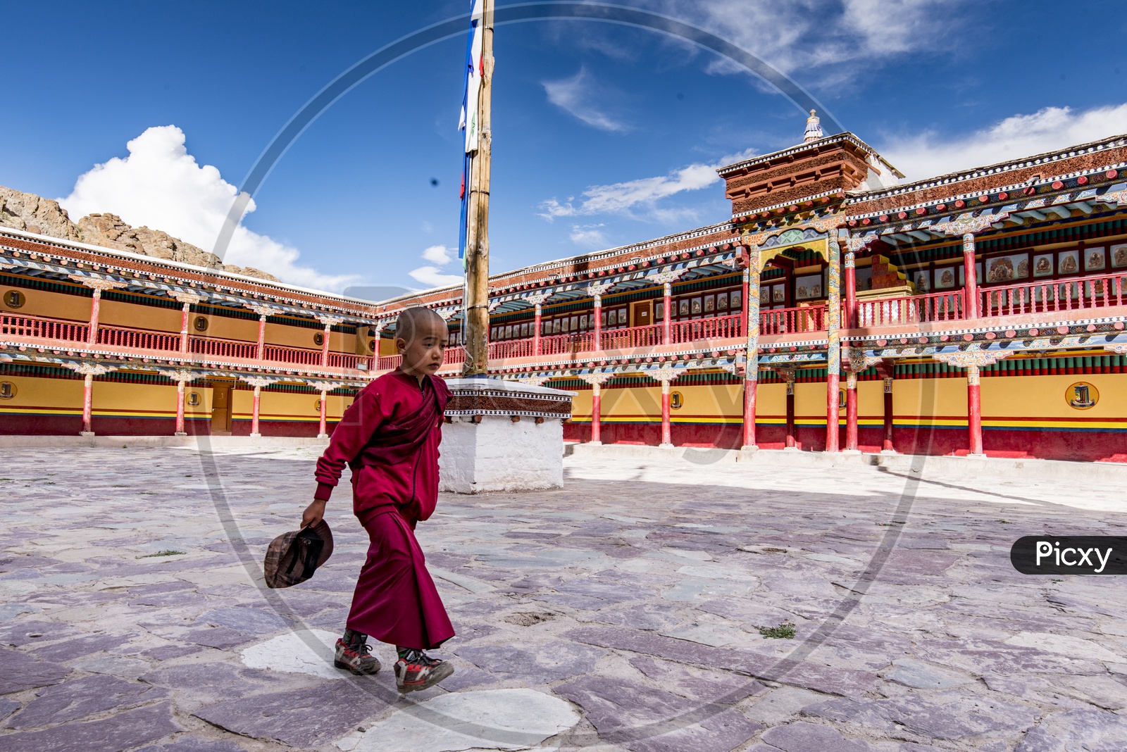 Child Buddhist Monk at Hemis Monastery, Leh, Ladakh