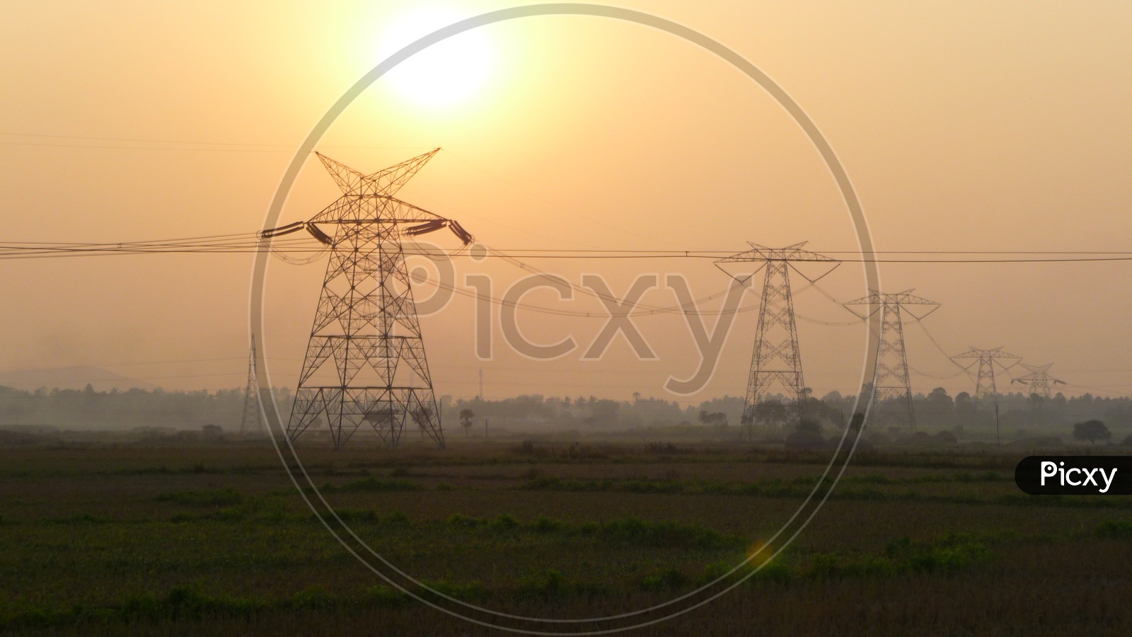 High Tension Wires in Agriculture Fields