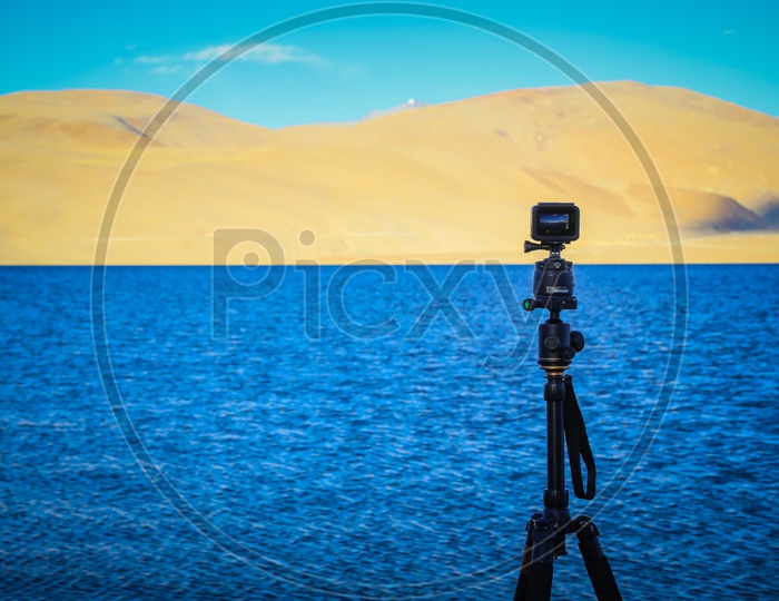 Shooting Pangong Tso Lake. with GoPro Camera