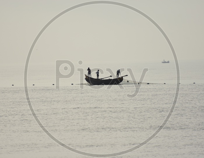 Fisherman Boat in Kakinada Beach