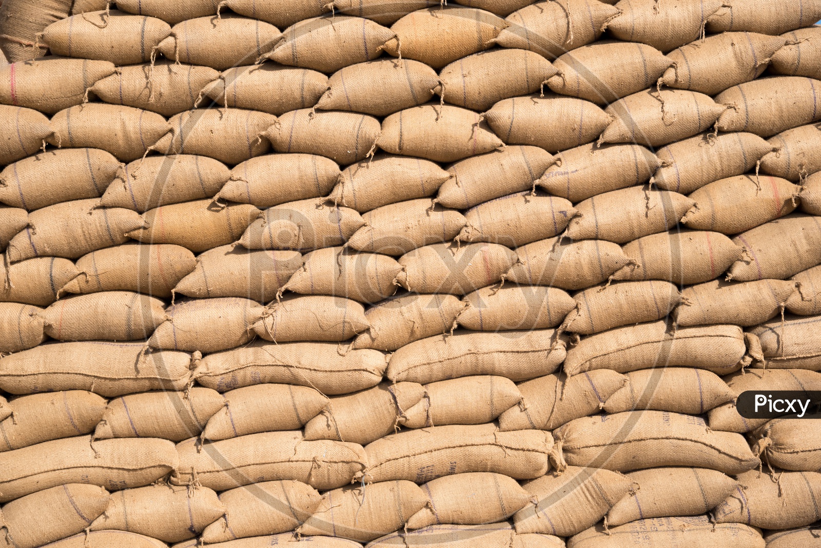 Image Of Rice Stored In Jute Gunny Bags ZY006695 Picxy
