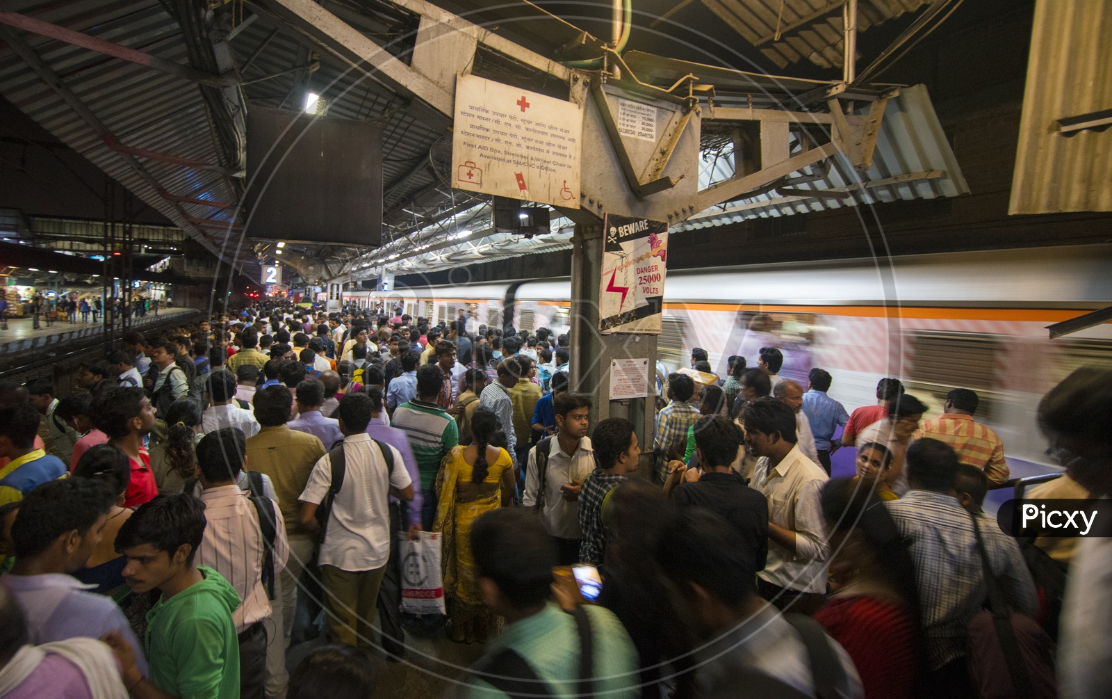 Rush hour at Dadar Subarban Railway Station