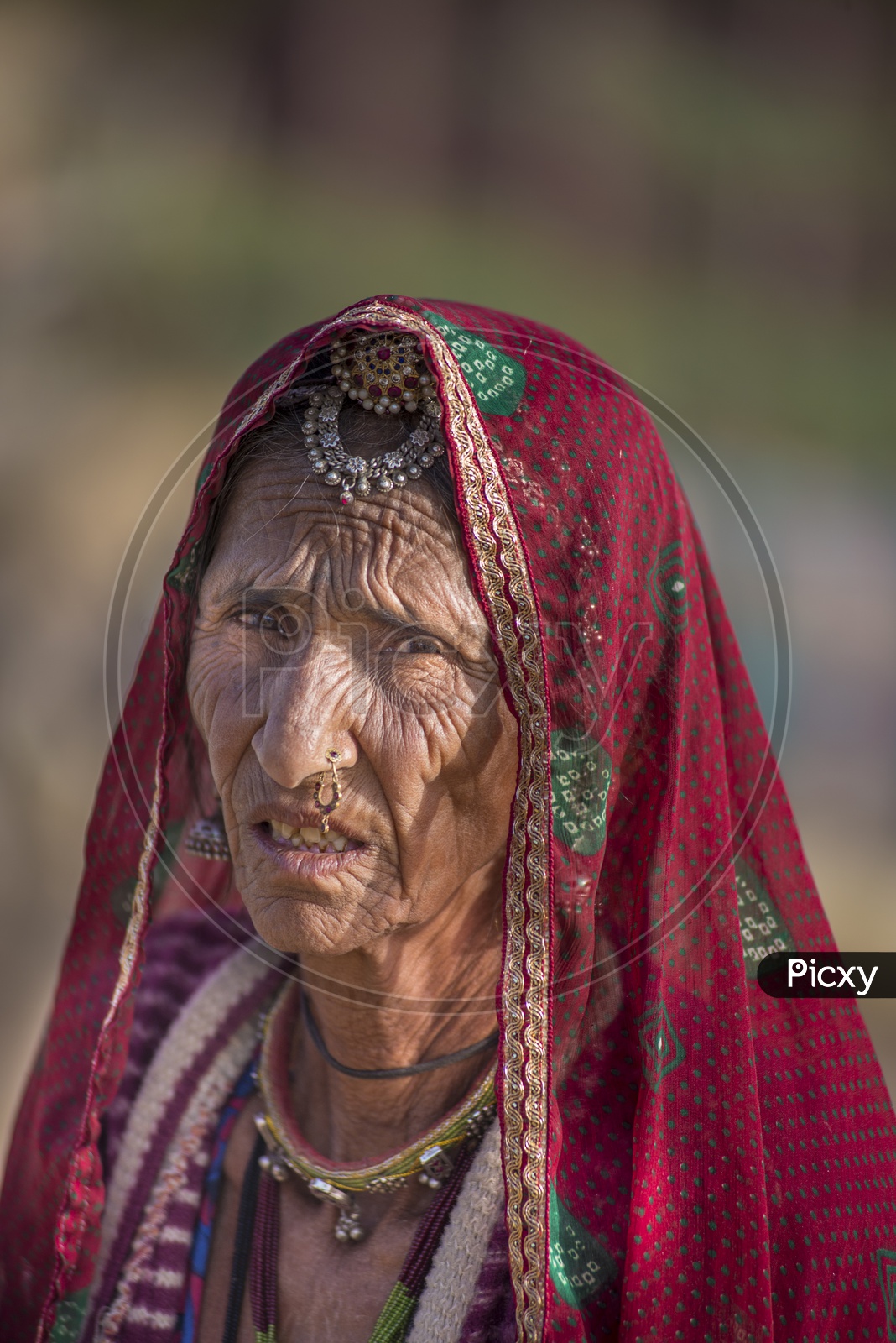 Rajasthani Old Woman in Nagaur Cattle Fair