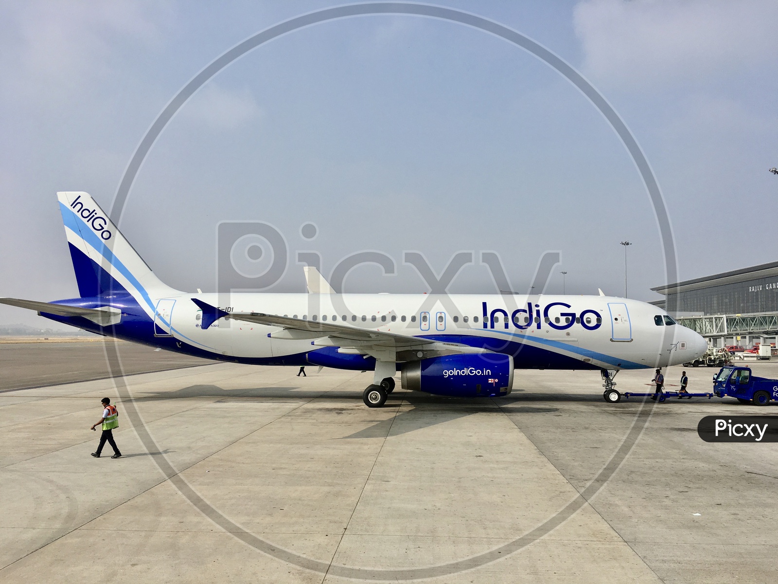 Indigo Aircraft at Hyderabad Airport