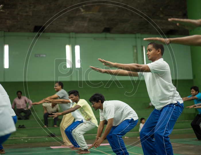 Youth Practising Yoga, International Yoga Day, 2018