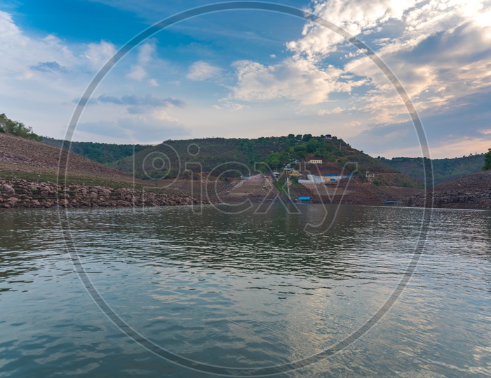 A land scape from back waters of srisailam dam
