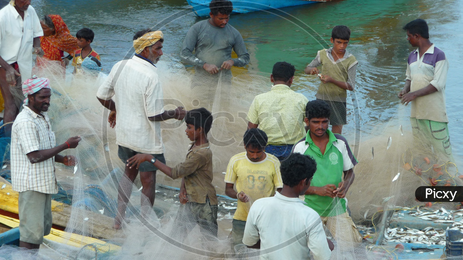 Fishermen at Kakinada Beach