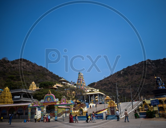 front view of the trikoteswara swami temple
