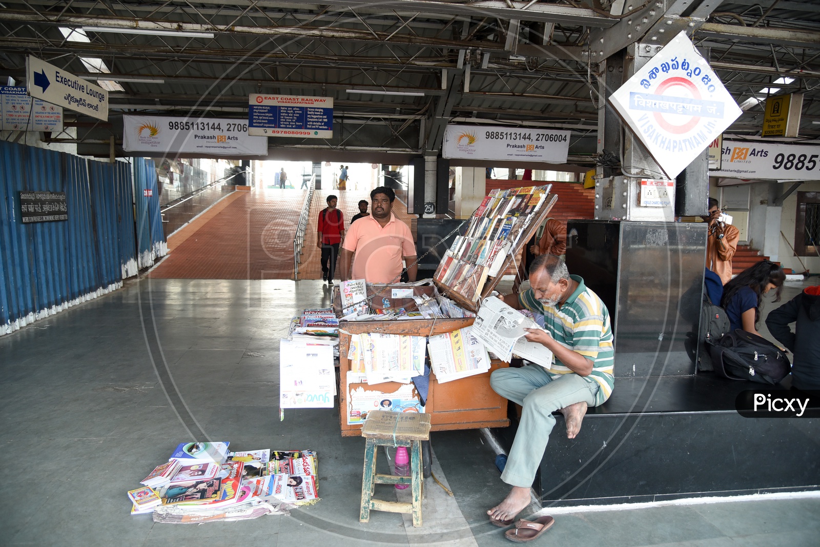 Book Stall at Railway Station
