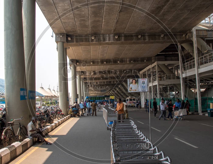 Trolleys at Airport,Chennai.