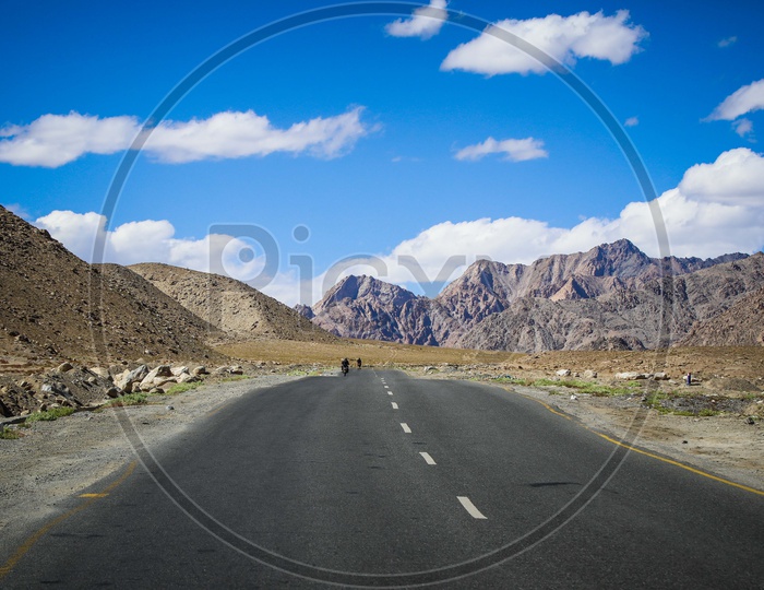 Roads leading into the Mountains of Leh-Ladakh.