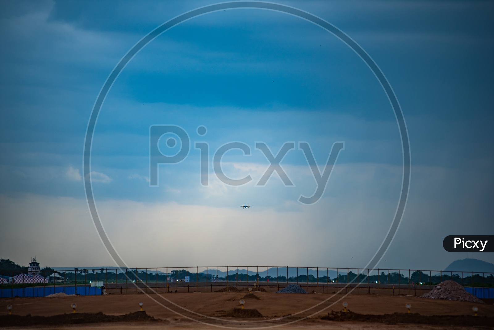 An Aeroplane Landing at Vijayawada International Airport in gannavaram
