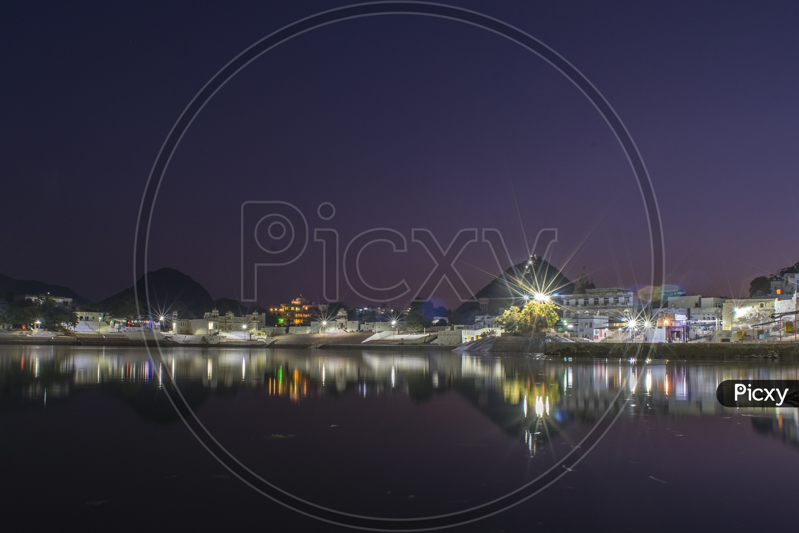 Night View of Pushkar City