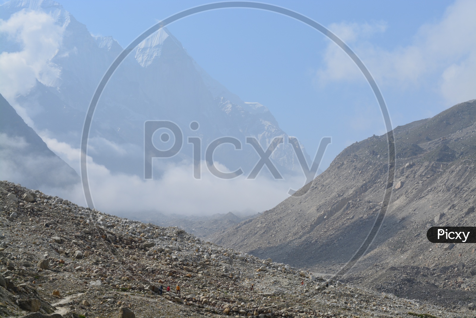 Bhagirathi Peaks as seen from the trek to Gaumukh