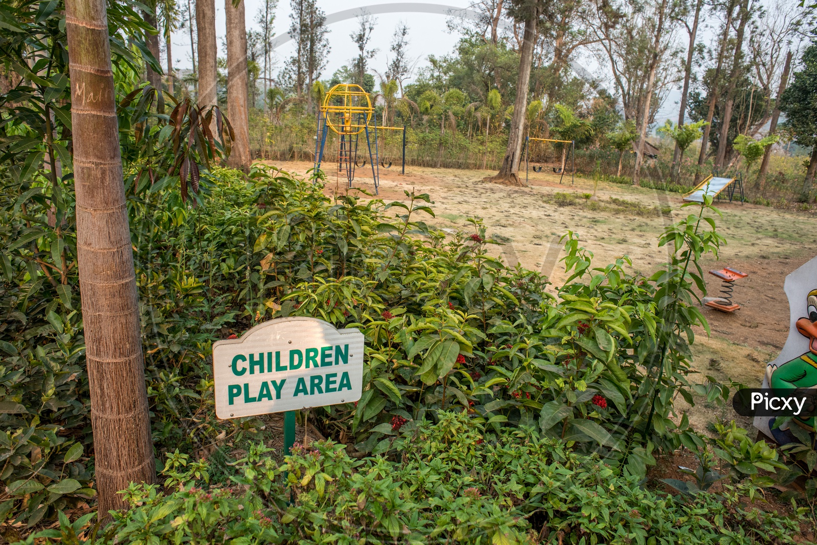 childrens play area in botanical garden