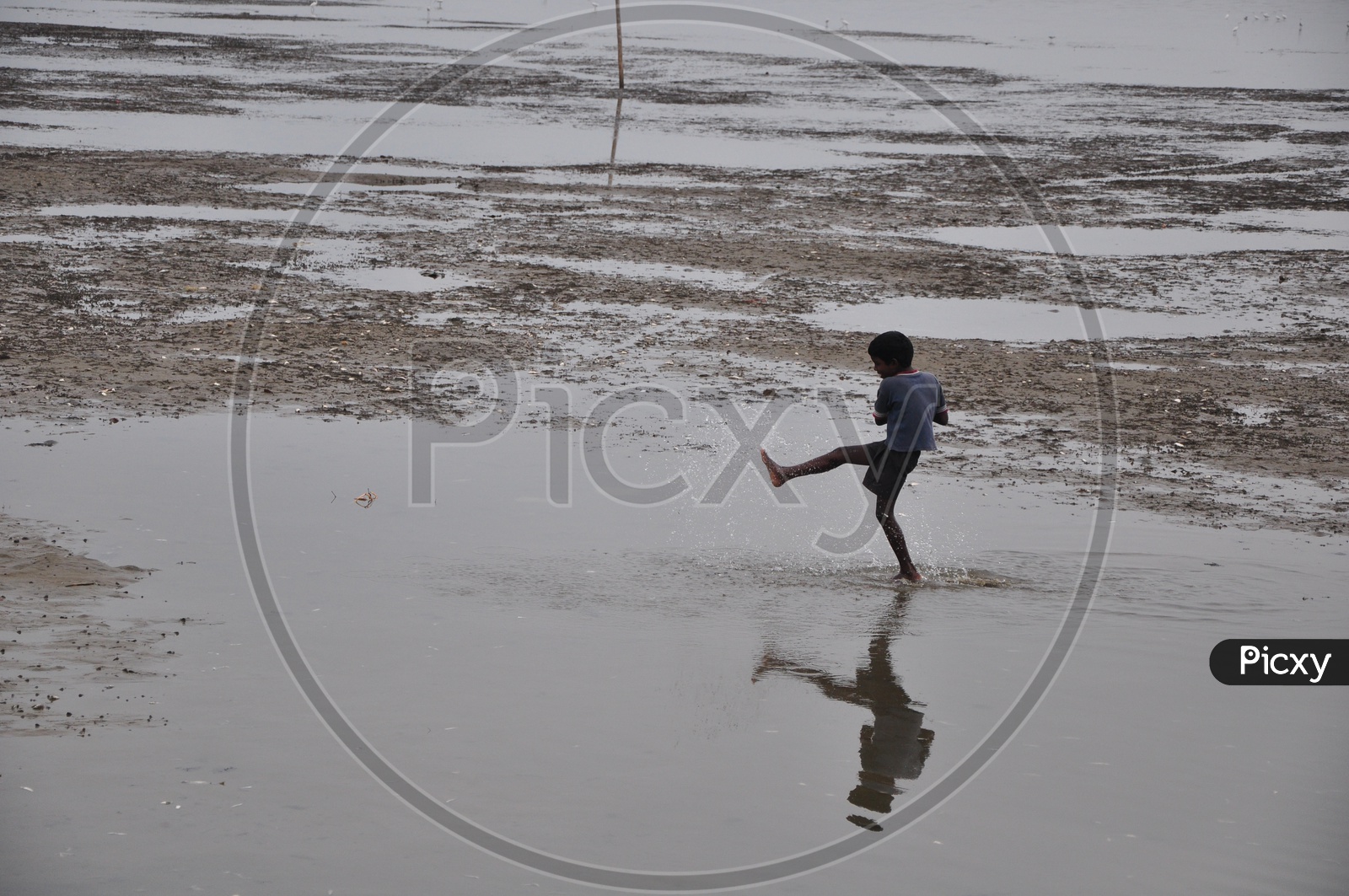 Kid playing in Water