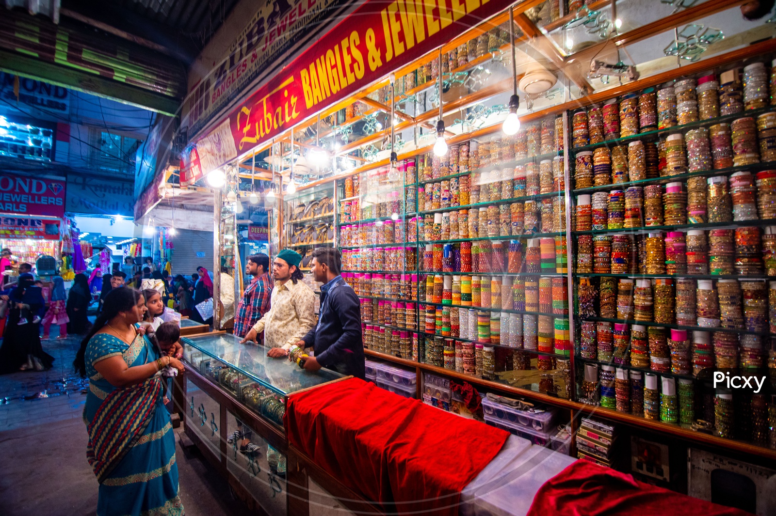 Bangle Store in streets of Laad Bazaar