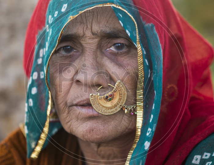Rajasthani Woman on the Streets at Osian, Jodhpur