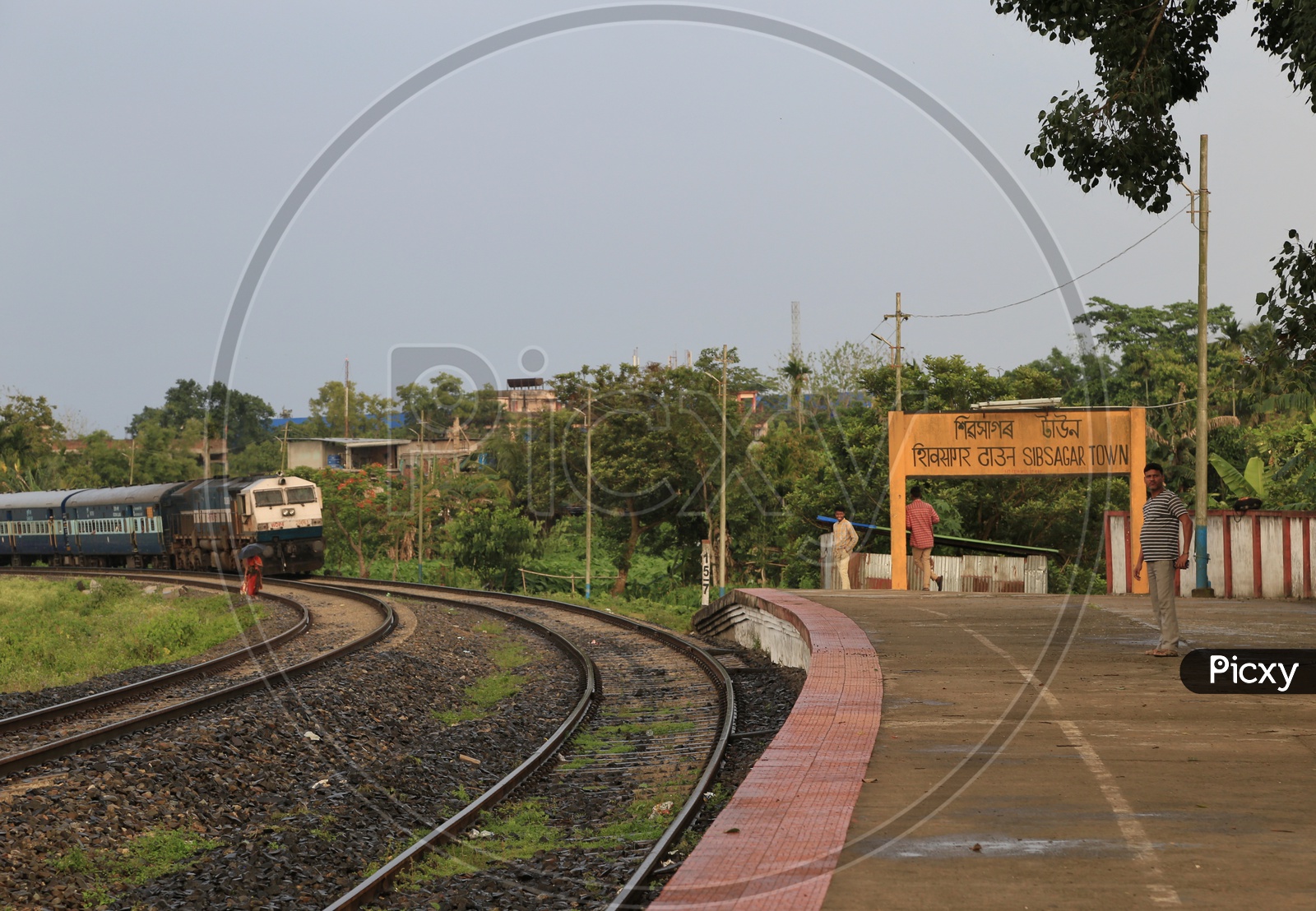 Railway station in Sibsagar, Assam.
