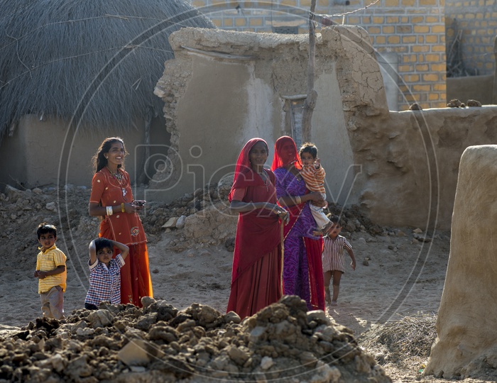 Smiling Rajasthani Tribal Women