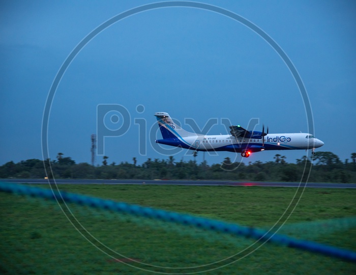 Indogo Airlines VT-IYF flight Landing at Vijayawada International Airport
