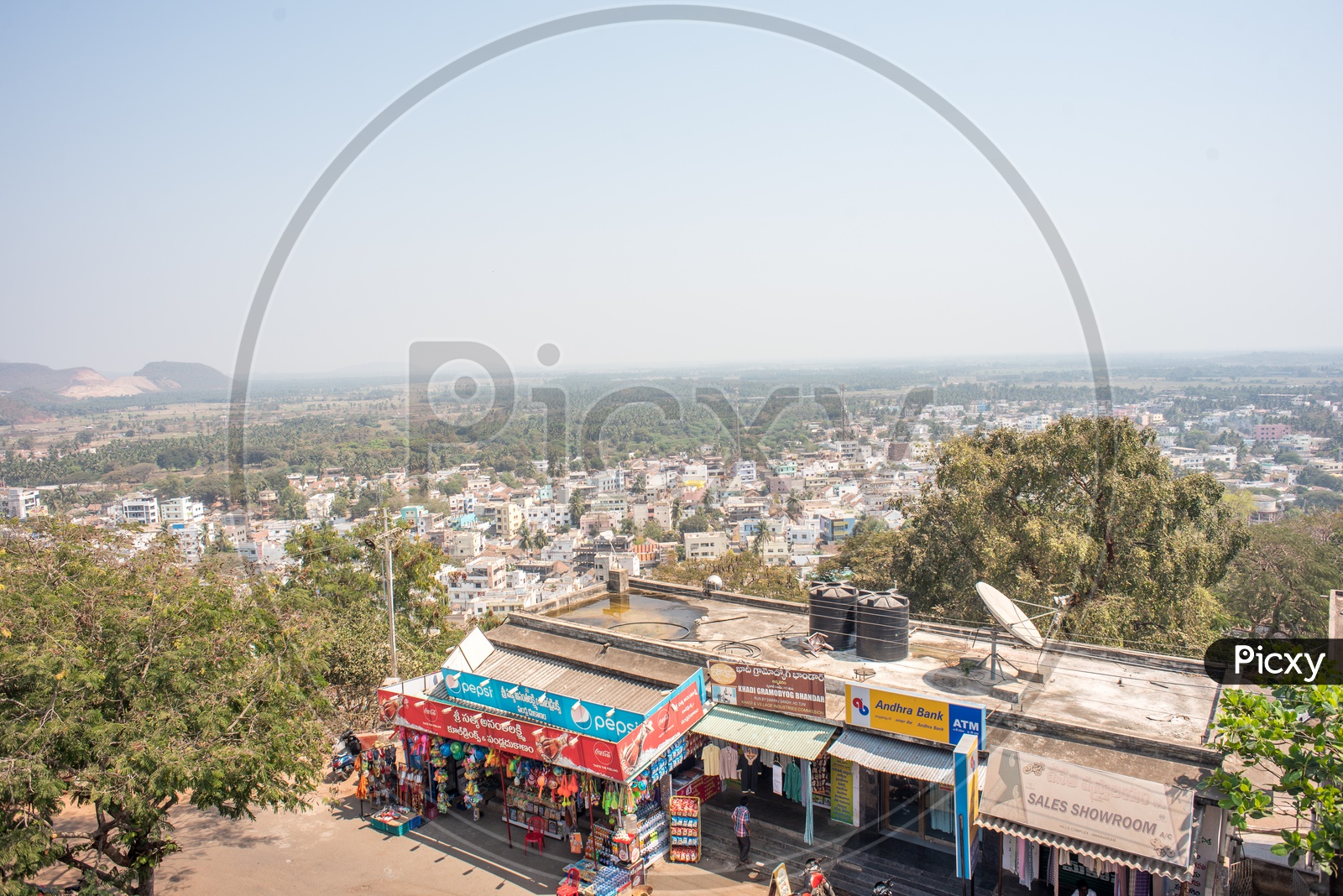 view from annavaram temple