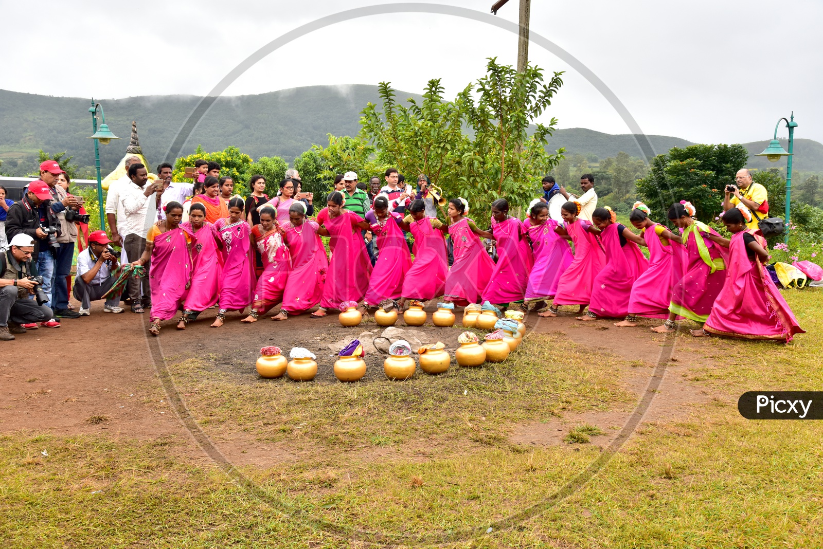Tribal Women Performing Araku Valley Traditional Dhimsa Dance